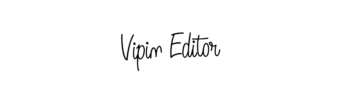 You should practise on your own different ways (Angelique-Rose-font-FFP) to write your name (Vipin Editor) in signature. don't let someone else do it for you. Vipin Editor signature style 5 images and pictures png