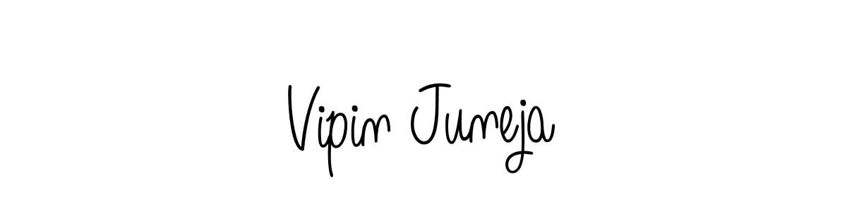 Use a signature maker to create a handwritten signature online. With this signature software, you can design (Angelique-Rose-font-FFP) your own signature for name Vipin Juneja. Vipin Juneja signature style 5 images and pictures png