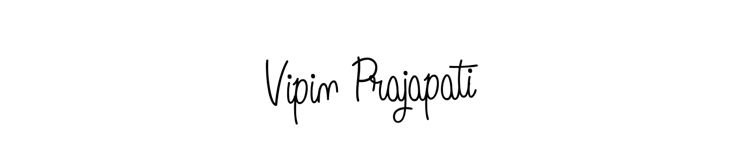 Use a signature maker to create a handwritten signature online. With this signature software, you can design (Angelique-Rose-font-FFP) your own signature for name Vipin Prajapati. Vipin Prajapati signature style 5 images and pictures png