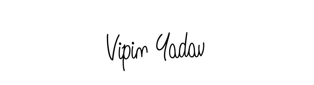 Use a signature maker to create a handwritten signature online. With this signature software, you can design (Angelique-Rose-font-FFP) your own signature for name Vipin Yadav. Vipin Yadav signature style 5 images and pictures png