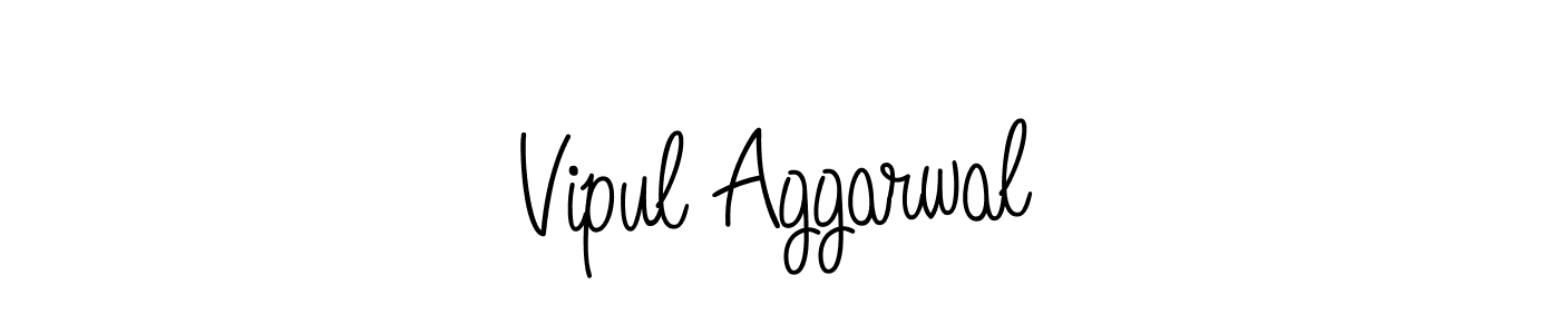 How to make Vipul Aggarwal name signature. Use Angelique-Rose-font-FFP style for creating short signs online. This is the latest handwritten sign. Vipul Aggarwal signature style 5 images and pictures png