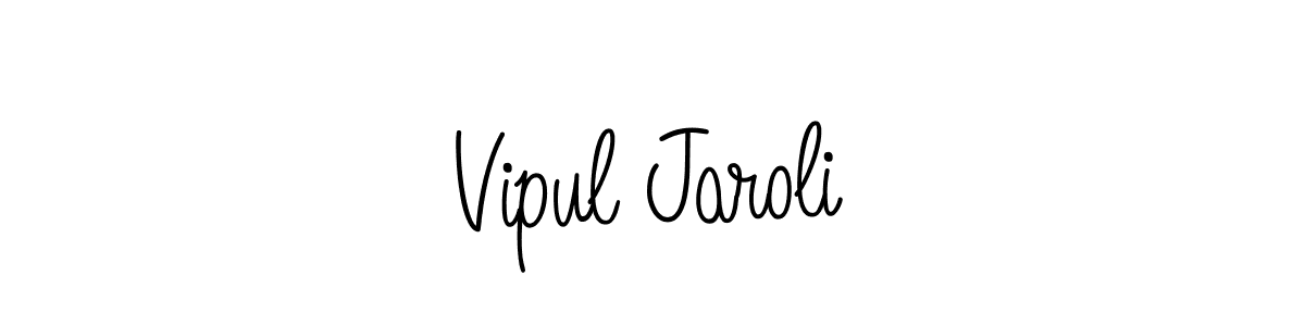 Create a beautiful signature design for name Vipul Jaroli. With this signature (Angelique-Rose-font-FFP) fonts, you can make a handwritten signature for free. Vipul Jaroli signature style 5 images and pictures png