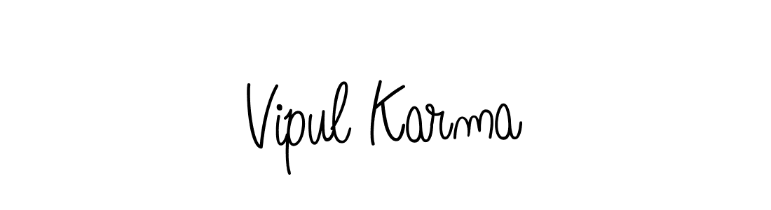 It looks lik you need a new signature style for name Vipul Karma. Design unique handwritten (Angelique-Rose-font-FFP) signature with our free signature maker in just a few clicks. Vipul Karma signature style 5 images and pictures png