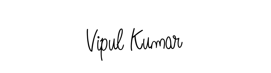 How to make Vipul Kumar name signature. Use Angelique-Rose-font-FFP style for creating short signs online. This is the latest handwritten sign. Vipul Kumar signature style 5 images and pictures png
