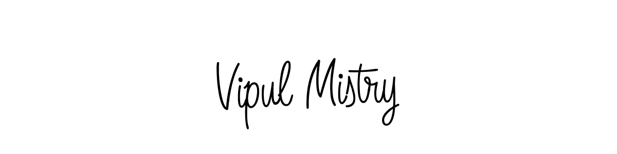 Make a beautiful signature design for name Vipul Mistry. With this signature (Angelique-Rose-font-FFP) style, you can create a handwritten signature for free. Vipul Mistry signature style 5 images and pictures png