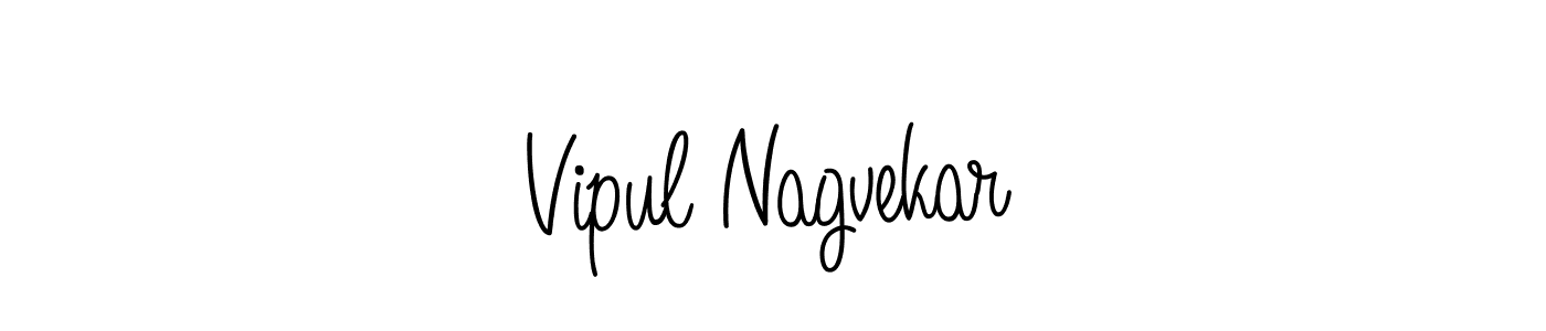 You should practise on your own different ways (Angelique-Rose-font-FFP) to write your name (Vipul Nagvekar) in signature. don't let someone else do it for you. Vipul Nagvekar signature style 5 images and pictures png