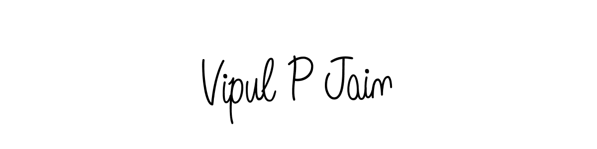 Design your own signature with our free online signature maker. With this signature software, you can create a handwritten (Angelique-Rose-font-FFP) signature for name Vipul P Jain. Vipul P Jain signature style 5 images and pictures png
