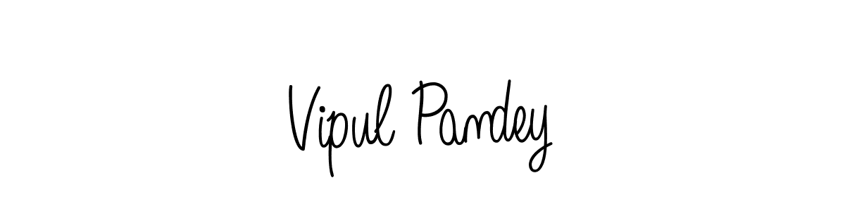 The best way (Angelique-Rose-font-FFP) to make a short signature is to pick only two or three words in your name. The name Vipul Pandey include a total of six letters. For converting this name. Vipul Pandey signature style 5 images and pictures png