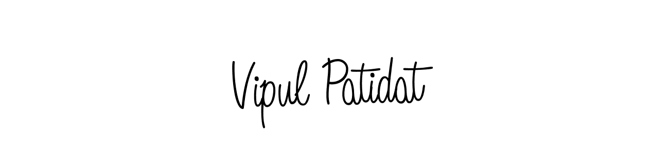 You should practise on your own different ways (Angelique-Rose-font-FFP) to write your name (Vipul Patidat) in signature. don't let someone else do it for you. Vipul Patidat signature style 5 images and pictures png