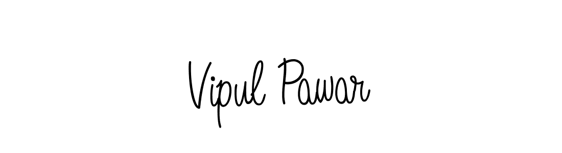 Use a signature maker to create a handwritten signature online. With this signature software, you can design (Angelique-Rose-font-FFP) your own signature for name Vipul Pawar. Vipul Pawar signature style 5 images and pictures png