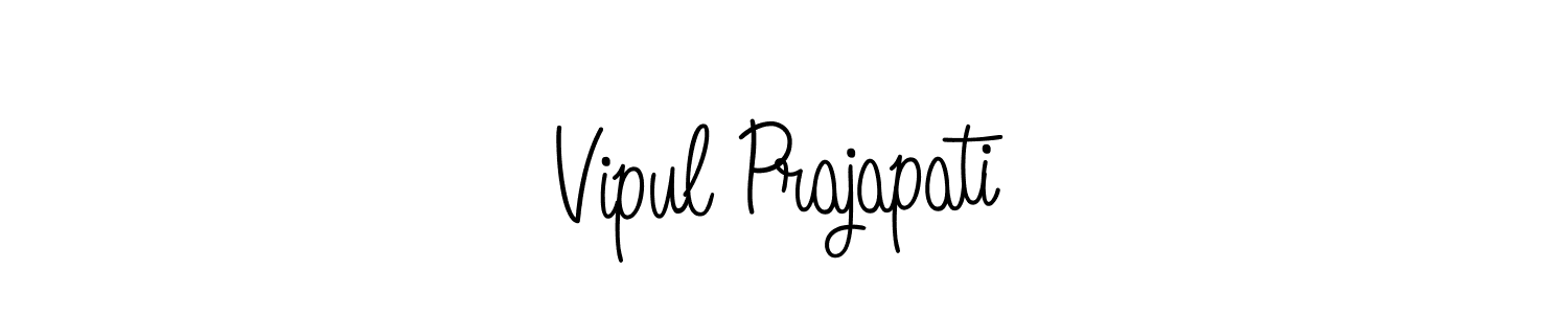 Make a beautiful signature design for name Vipul Prajapati. With this signature (Angelique-Rose-font-FFP) style, you can create a handwritten signature for free. Vipul Prajapati signature style 5 images and pictures png