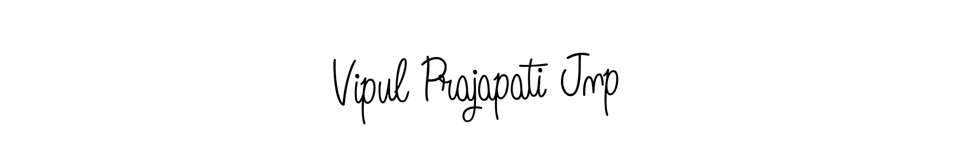 Use a signature maker to create a handwritten signature online. With this signature software, you can design (Angelique-Rose-font-FFP) your own signature for name Vipul Prajapati Jnp. Vipul Prajapati Jnp signature style 5 images and pictures png