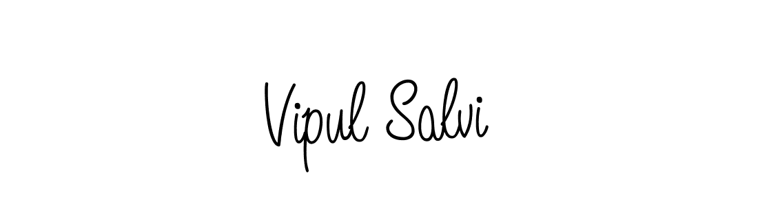 You should practise on your own different ways (Angelique-Rose-font-FFP) to write your name (Vipul Salvi) in signature. don't let someone else do it for you. Vipul Salvi signature style 5 images and pictures png