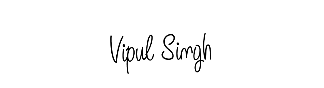 You should practise on your own different ways (Angelique-Rose-font-FFP) to write your name (Vipul Singh) in signature. don't let someone else do it for you. Vipul Singh signature style 5 images and pictures png