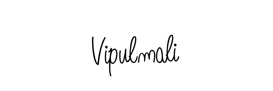 How to make Vipulmali name signature. Use Angelique-Rose-font-FFP style for creating short signs online. This is the latest handwritten sign. Vipulmali signature style 5 images and pictures png