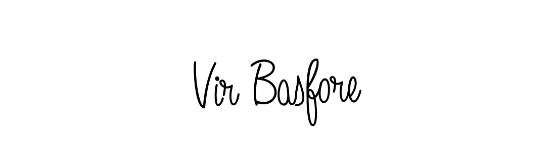 Check out images of Autograph of Vir Basfore name. Actor Vir Basfore Signature Style. Angelique-Rose-font-FFP is a professional sign style online. Vir Basfore signature style 5 images and pictures png