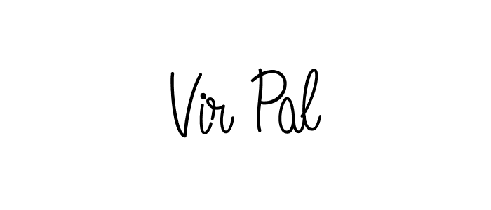 Design your own signature with our free online signature maker. With this signature software, you can create a handwritten (Angelique-Rose-font-FFP) signature for name Vir Pal. Vir Pal signature style 5 images and pictures png