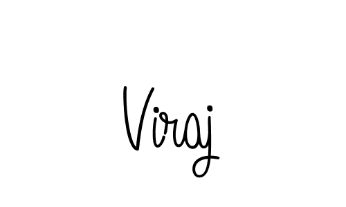 Use a signature maker to create a handwritten signature online. With this signature software, you can design (Angelique-Rose-font-FFP) your own signature for name Viraj. Viraj signature style 5 images and pictures png