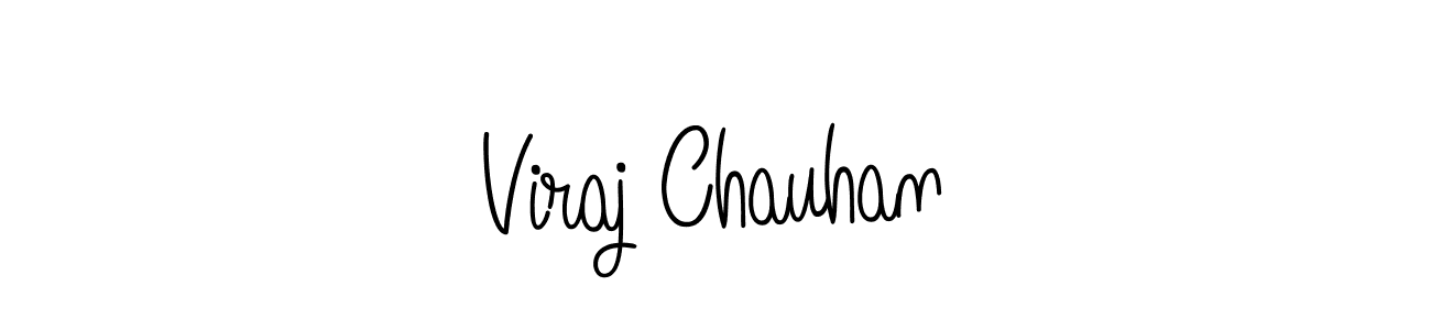 How to make Viraj Chauhan name signature. Use Angelique-Rose-font-FFP style for creating short signs online. This is the latest handwritten sign. Viraj Chauhan signature style 5 images and pictures png