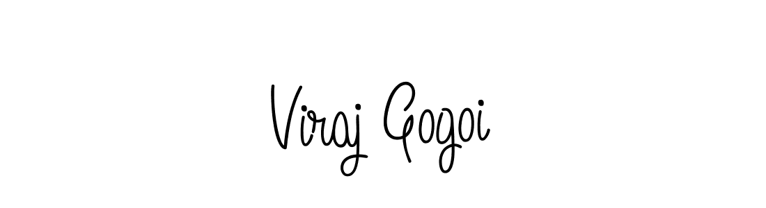 You should practise on your own different ways (Angelique-Rose-font-FFP) to write your name (Viraj Gogoi) in signature. don't let someone else do it for you. Viraj Gogoi signature style 5 images and pictures png