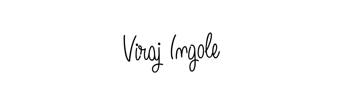 How to make Viraj Ingole name signature. Use Angelique-Rose-font-FFP style for creating short signs online. This is the latest handwritten sign. Viraj Ingole signature style 5 images and pictures png
