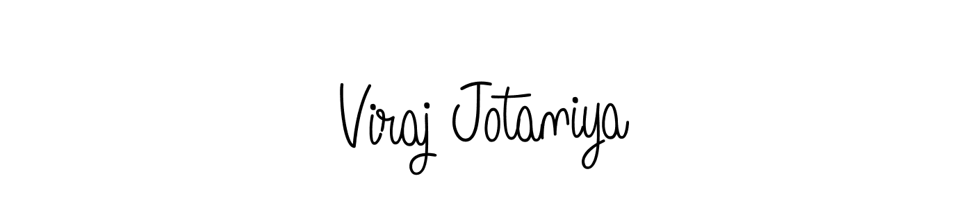 You should practise on your own different ways (Angelique-Rose-font-FFP) to write your name (Viraj Jotaniya) in signature. don't let someone else do it for you. Viraj Jotaniya signature style 5 images and pictures png