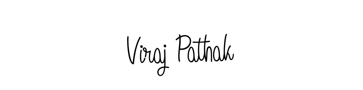 You should practise on your own different ways (Angelique-Rose-font-FFP) to write your name (Viraj Pathak) in signature. don't let someone else do it for you. Viraj Pathak signature style 5 images and pictures png