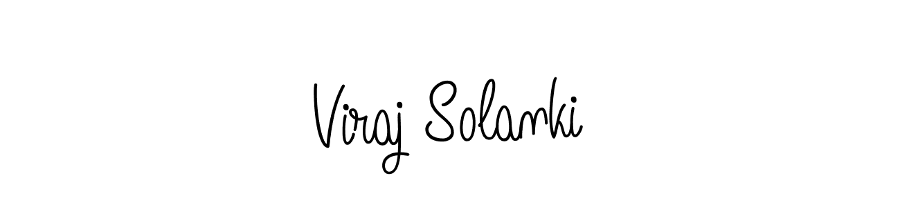 Make a beautiful signature design for name Viraj Solanki. With this signature (Angelique-Rose-font-FFP) style, you can create a handwritten signature for free. Viraj Solanki signature style 5 images and pictures png