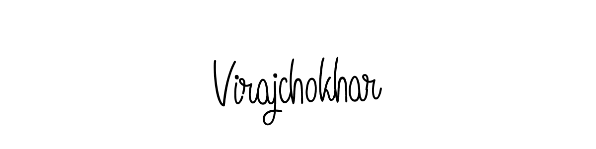 Make a beautiful signature design for name Virajchokhar. With this signature (Angelique-Rose-font-FFP) style, you can create a handwritten signature for free. Virajchokhar signature style 5 images and pictures png
