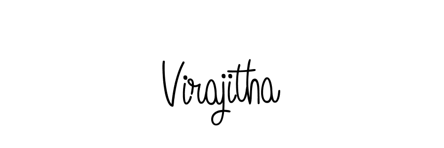 How to make Virajitha name signature. Use Angelique-Rose-font-FFP style for creating short signs online. This is the latest handwritten sign. Virajitha signature style 5 images and pictures png