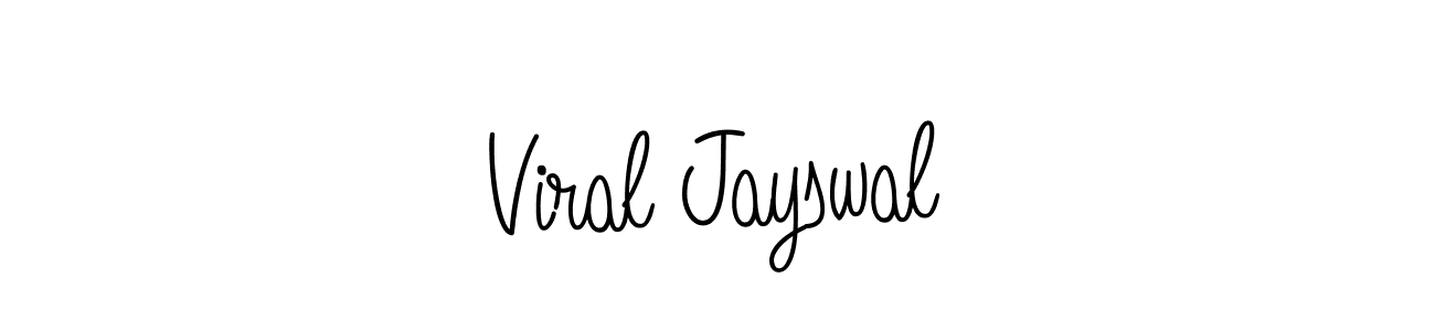 How to make Viral Jayswal name signature. Use Angelique-Rose-font-FFP style for creating short signs online. This is the latest handwritten sign. Viral Jayswal signature style 5 images and pictures png