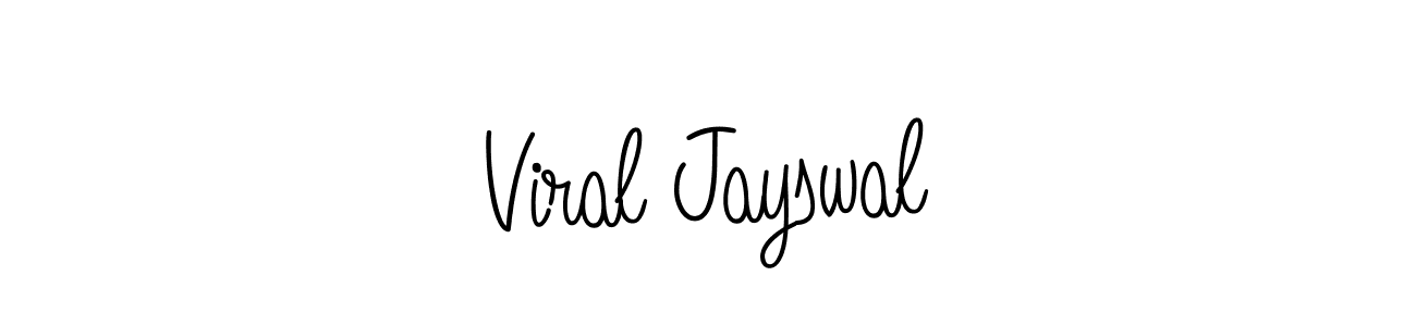 Create a beautiful signature design for name Viral Jayswal. With this signature (Angelique-Rose-font-FFP) fonts, you can make a handwritten signature for free. Viral Jayswal signature style 5 images and pictures png