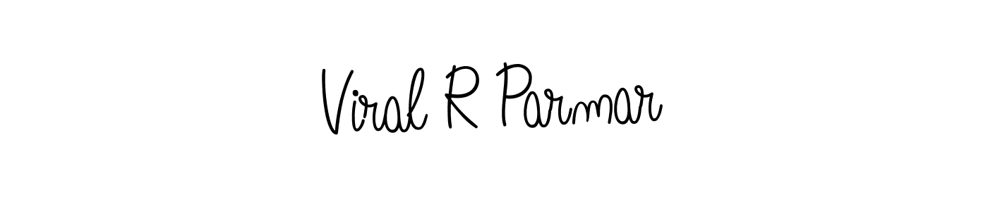 How to make Viral R Parmar signature? Angelique-Rose-font-FFP is a professional autograph style. Create handwritten signature for Viral R Parmar name. Viral R Parmar signature style 5 images and pictures png