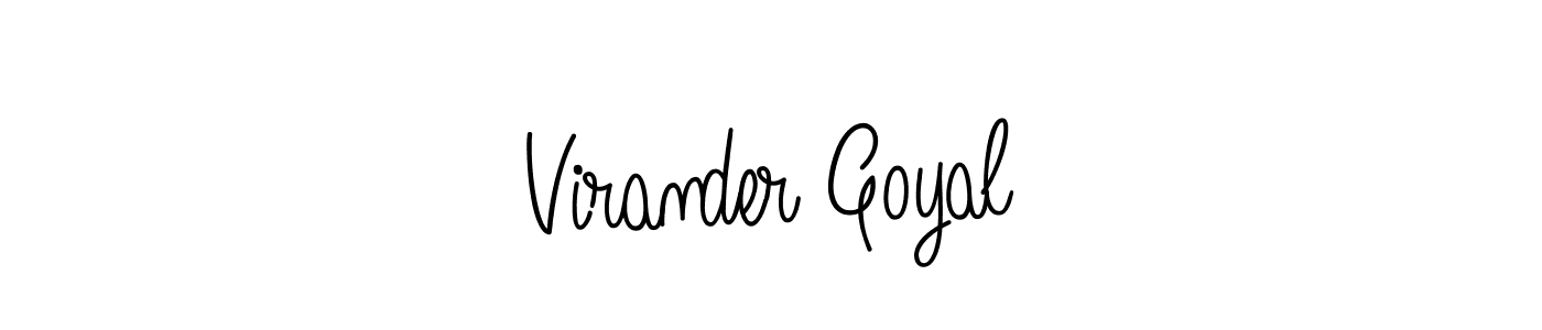 Create a beautiful signature design for name Virander Goyal. With this signature (Angelique-Rose-font-FFP) fonts, you can make a handwritten signature for free. Virander Goyal signature style 5 images and pictures png