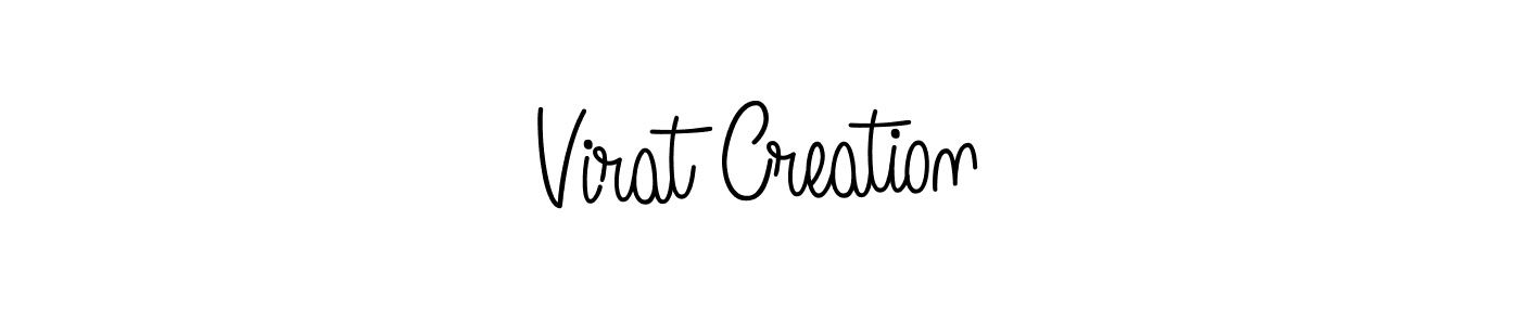 How to make Virat Creation name signature. Use Angelique-Rose-font-FFP style for creating short signs online. This is the latest handwritten sign. Virat Creation signature style 5 images and pictures png