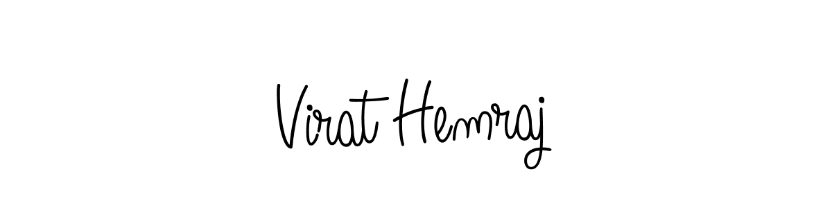 You should practise on your own different ways (Angelique-Rose-font-FFP) to write your name (Virat Hemraj) in signature. don't let someone else do it for you. Virat Hemraj signature style 5 images and pictures png