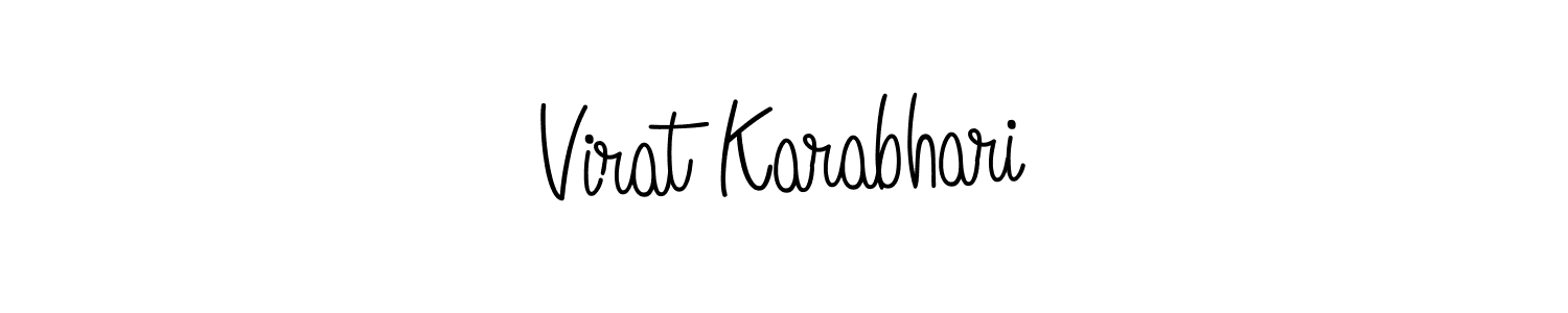 Design your own signature with our free online signature maker. With this signature software, you can create a handwritten (Angelique-Rose-font-FFP) signature for name Virat Karabhari. Virat Karabhari signature style 5 images and pictures png