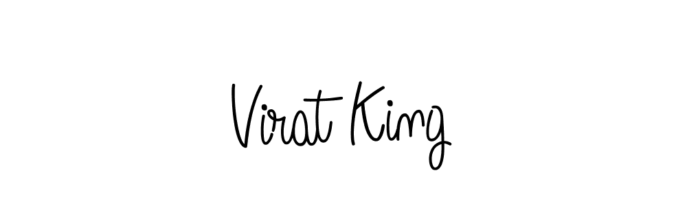 The best way (Angelique-Rose-font-FFP) to make a short signature is to pick only two or three words in your name. The name Virat King include a total of six letters. For converting this name. Virat King signature style 5 images and pictures png