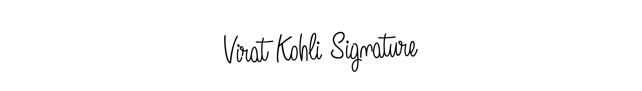 The best way (Angelique-Rose-font-FFP) to make a short signature is to pick only two or three words in your name. The name Virat Kohli Signature include a total of six letters. For converting this name. Virat Kohli Signature signature style 5 images and pictures png