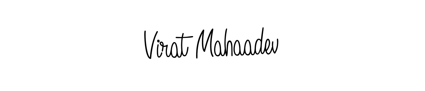 The best way (Angelique-Rose-font-FFP) to make a short signature is to pick only two or three words in your name. The name Virat Mahaadev include a total of six letters. For converting this name. Virat Mahaadev signature style 5 images and pictures png