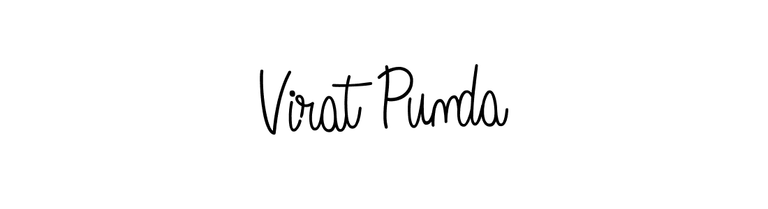 The best way (Angelique-Rose-font-FFP) to make a short signature is to pick only two or three words in your name. The name Virat Punda include a total of six letters. For converting this name. Virat Punda signature style 5 images and pictures png