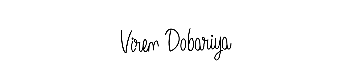You should practise on your own different ways (Angelique-Rose-font-FFP) to write your name (Viren Dobariya) in signature. don't let someone else do it for you. Viren Dobariya signature style 5 images and pictures png