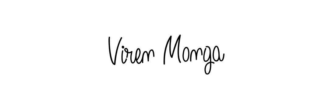 You should practise on your own different ways (Angelique-Rose-font-FFP) to write your name (Viren Monga) in signature. don't let someone else do it for you. Viren Monga signature style 5 images and pictures png