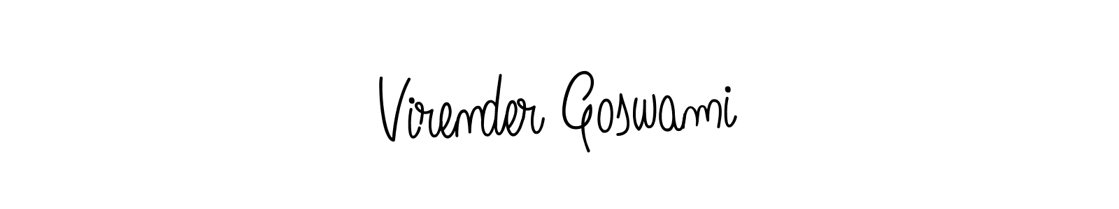 Create a beautiful signature design for name Virender Goswami. With this signature (Angelique-Rose-font-FFP) fonts, you can make a handwritten signature for free. Virender Goswami signature style 5 images and pictures png