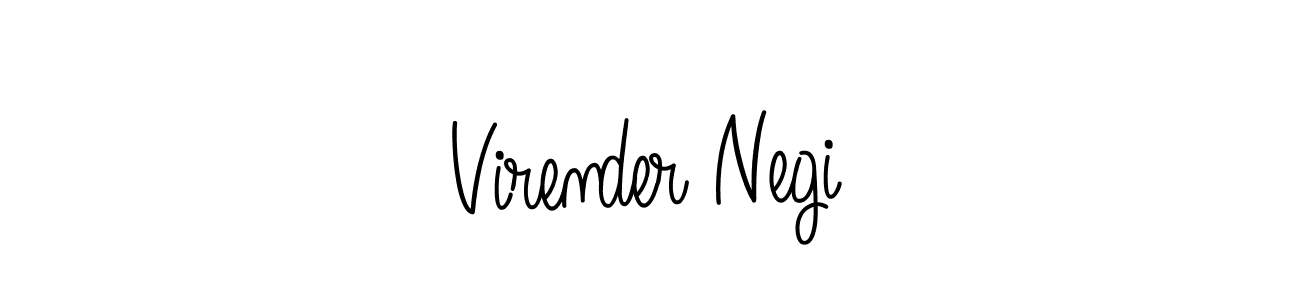 Make a beautiful signature design for name Virender Negi. With this signature (Angelique-Rose-font-FFP) style, you can create a handwritten signature for free. Virender Negi signature style 5 images and pictures png