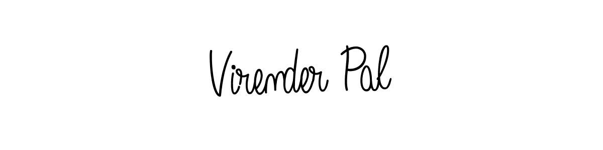 Virender Pal stylish signature style. Best Handwritten Sign (Angelique-Rose-font-FFP) for my name. Handwritten Signature Collection Ideas for my name Virender Pal. Virender Pal signature style 5 images and pictures png