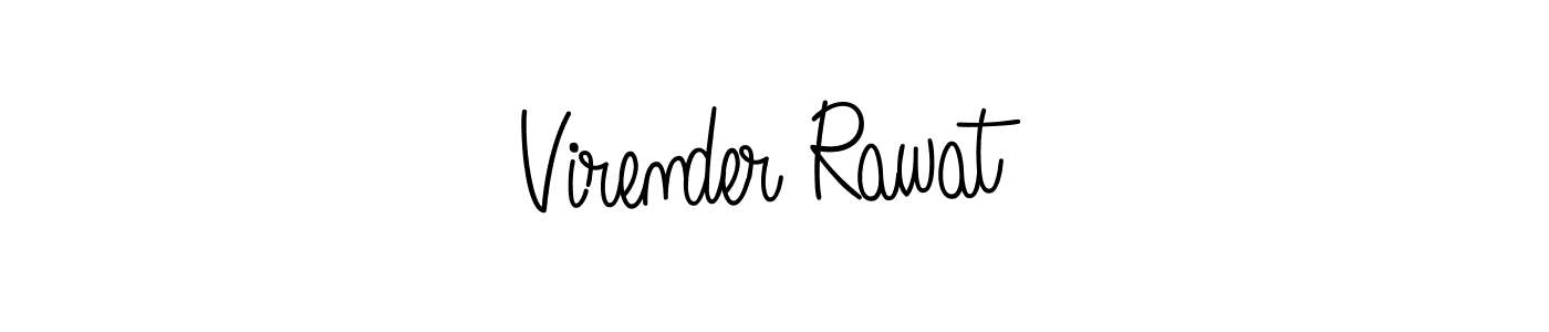Use a signature maker to create a handwritten signature online. With this signature software, you can design (Angelique-Rose-font-FFP) your own signature for name Virender Rawat. Virender Rawat signature style 5 images and pictures png