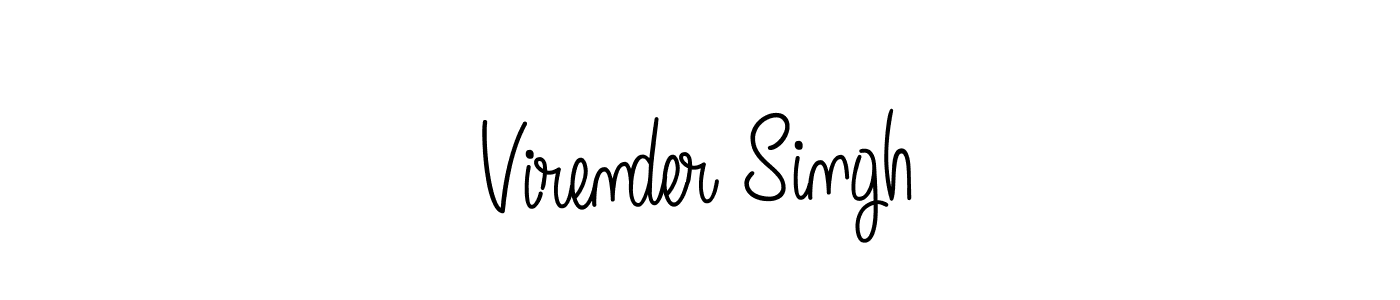 How to make Virender Singh name signature. Use Angelique-Rose-font-FFP style for creating short signs online. This is the latest handwritten sign. Virender Singh signature style 5 images and pictures png