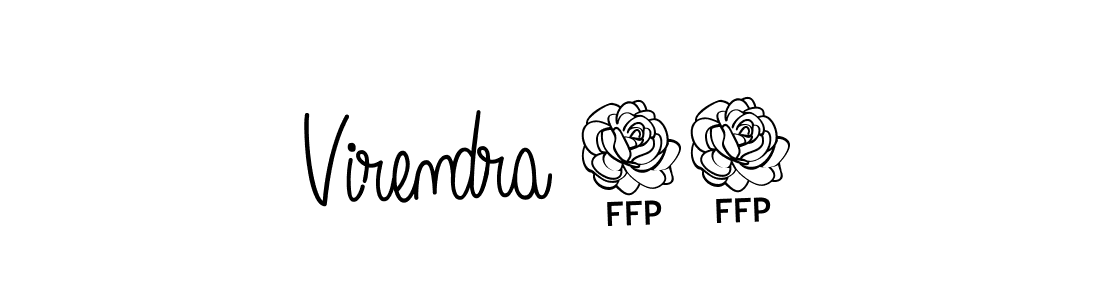 Use a signature maker to create a handwritten signature online. With this signature software, you can design (Angelique-Rose-font-FFP) your own signature for name Virendra 09. Virendra 09 signature style 5 images and pictures png