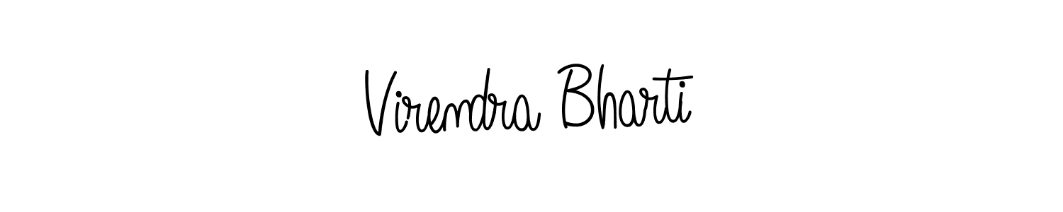 How to make Virendra Bharti name signature. Use Angelique-Rose-font-FFP style for creating short signs online. This is the latest handwritten sign. Virendra Bharti signature style 5 images and pictures png